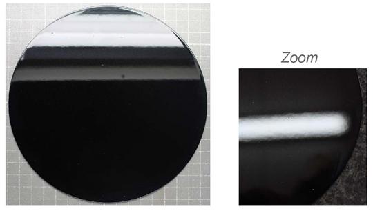 A sample of Zagnelis® Surface Ultra – the reflections indicate the low level of waviness that can be achieved after stamping.