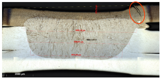 A sample showing surface cracks