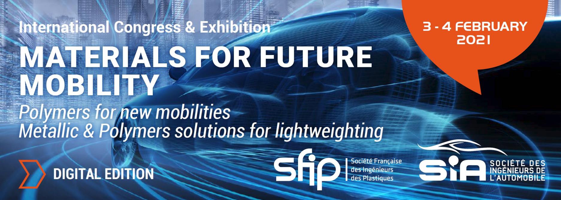 SIA-SFIP 2021 Materials for future mobility conference banner