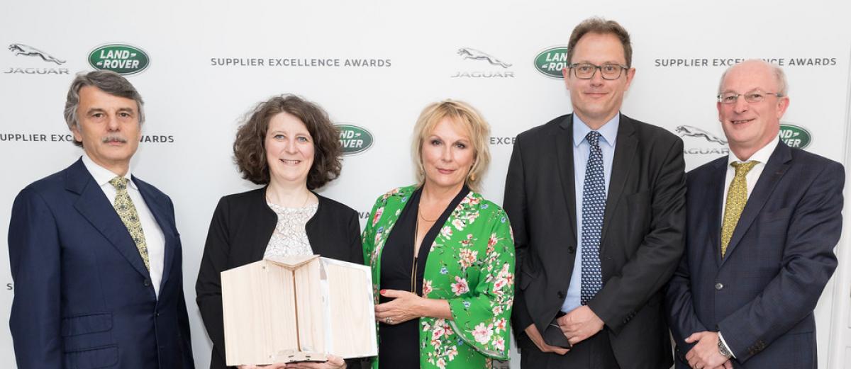Isabel Riches Jlr ArcelorMittal Europe receives 2018 Jaguar Land Rover Supplier ...